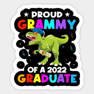 Proud Grammy Of A Class Of 2022 Graduate Dinosaur T Rex Graduation Sticker